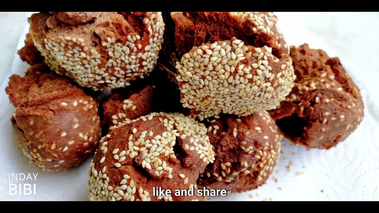 PUMUPUTOK NA CHOCOLATE BINANGKAL (Chocolate Sesame Doughnut) ni Inday Bibi