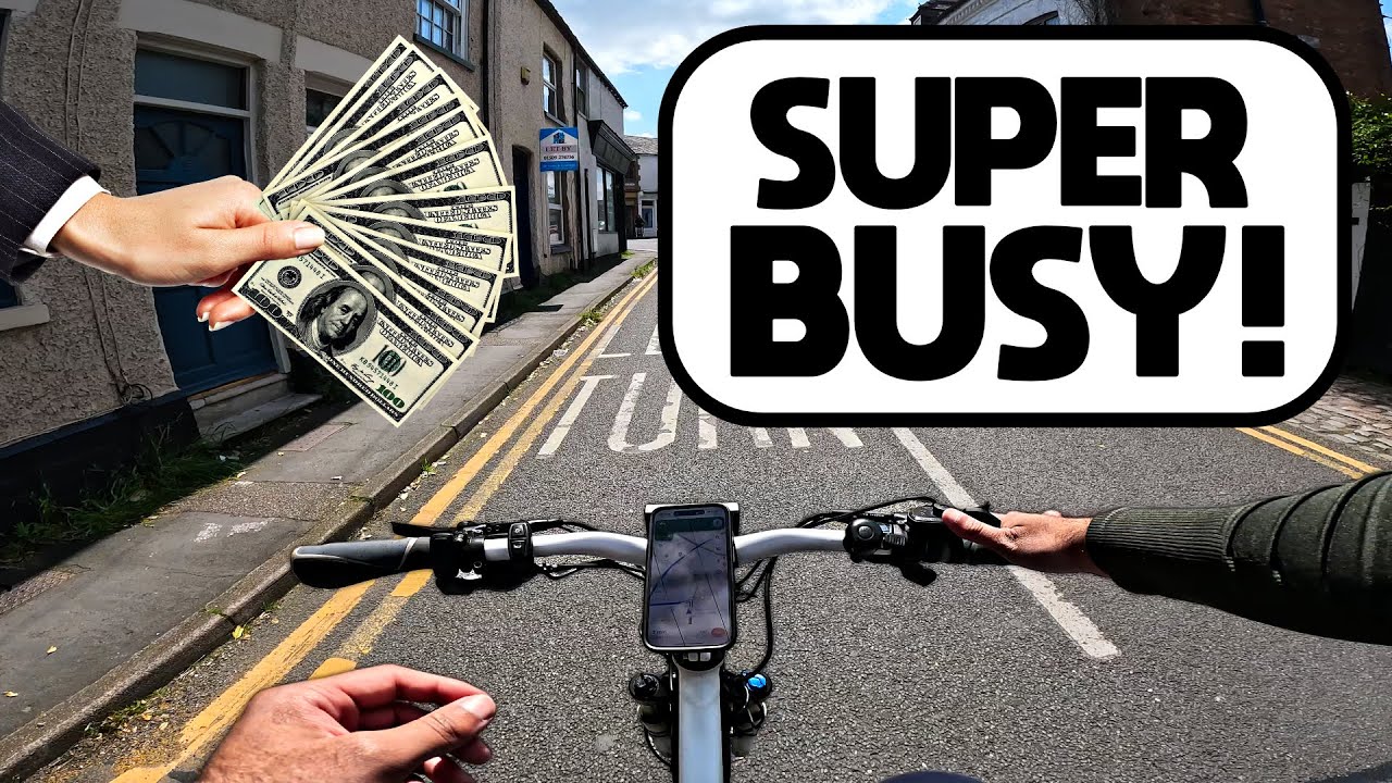 Delivering in Loughborough was AMAZING on my E-BIKE! I CAN'T BELIEVE how busy it was!