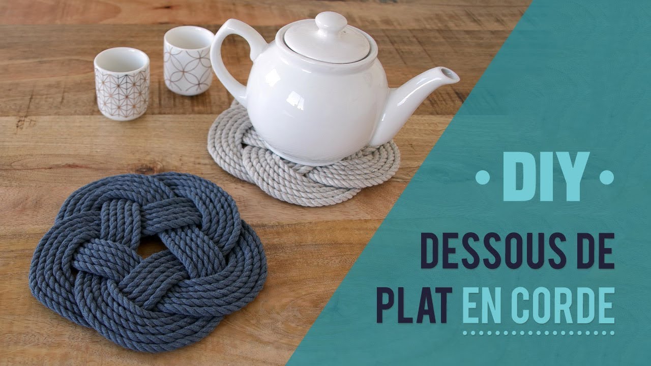 DIY MACRAMÉ | Réaliser des dessous-de-plat en corde avec le nœud de piton