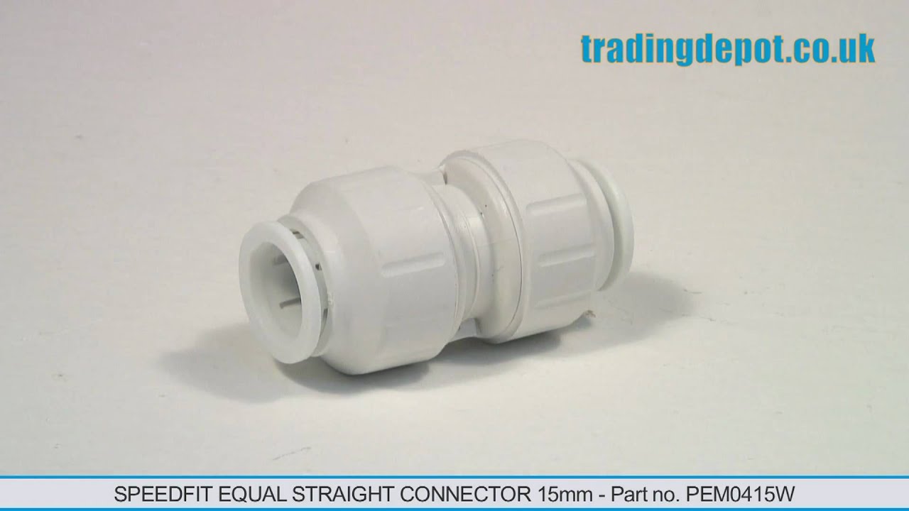 TRADING DEPOT: Speedfit Equal Straight Connector 15mm - Part no. PEM0415W
