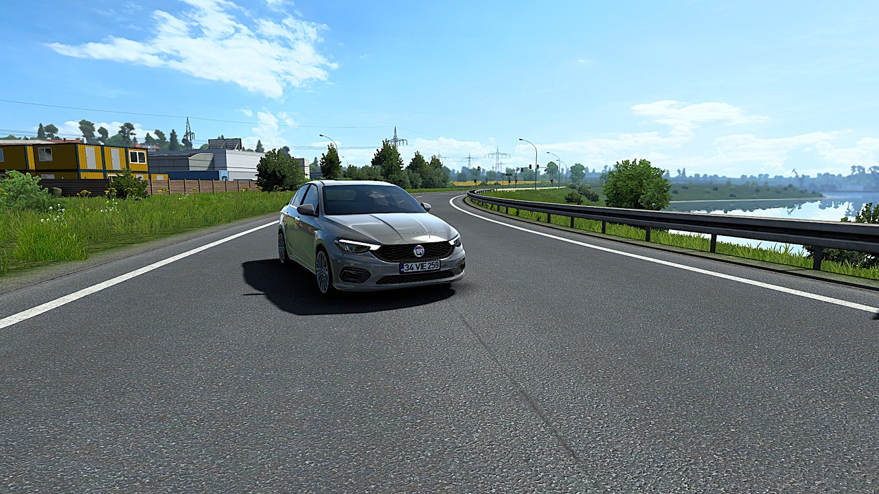 Realistic Car Driving - Fiat Egea Sedan   - Euro Truck Simulator 2 1.57