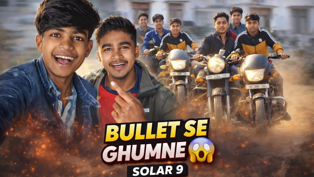 Bullet Se Ghumne Ka Alag Hi Maza 😍 | Solar 9 | Dostana Vlog#BulletSeGhumne#Solar9#BulletVlog#Trendin