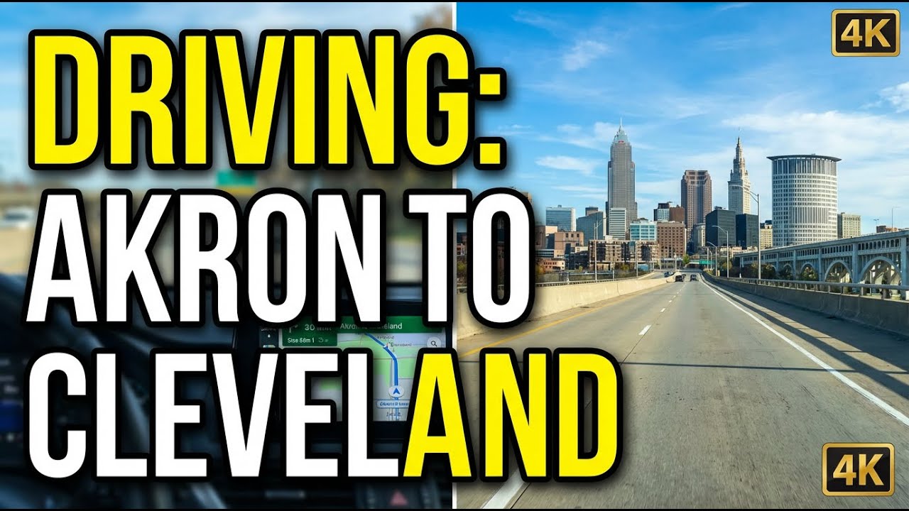 Driving from Akron to Cleveland, Ohio