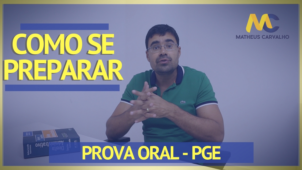 Como se preparar para prova oral - PGE