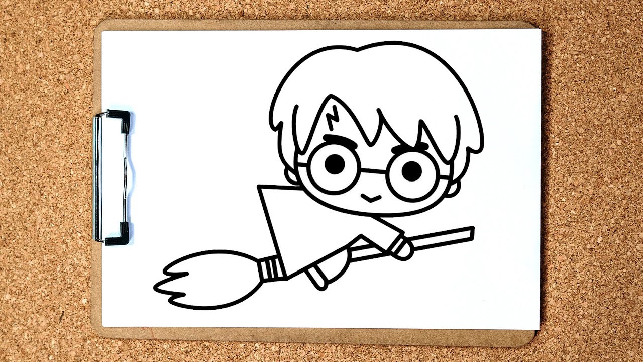 COMO DESENHAR O HARRY POTTER FÁCIL E FOFINHO