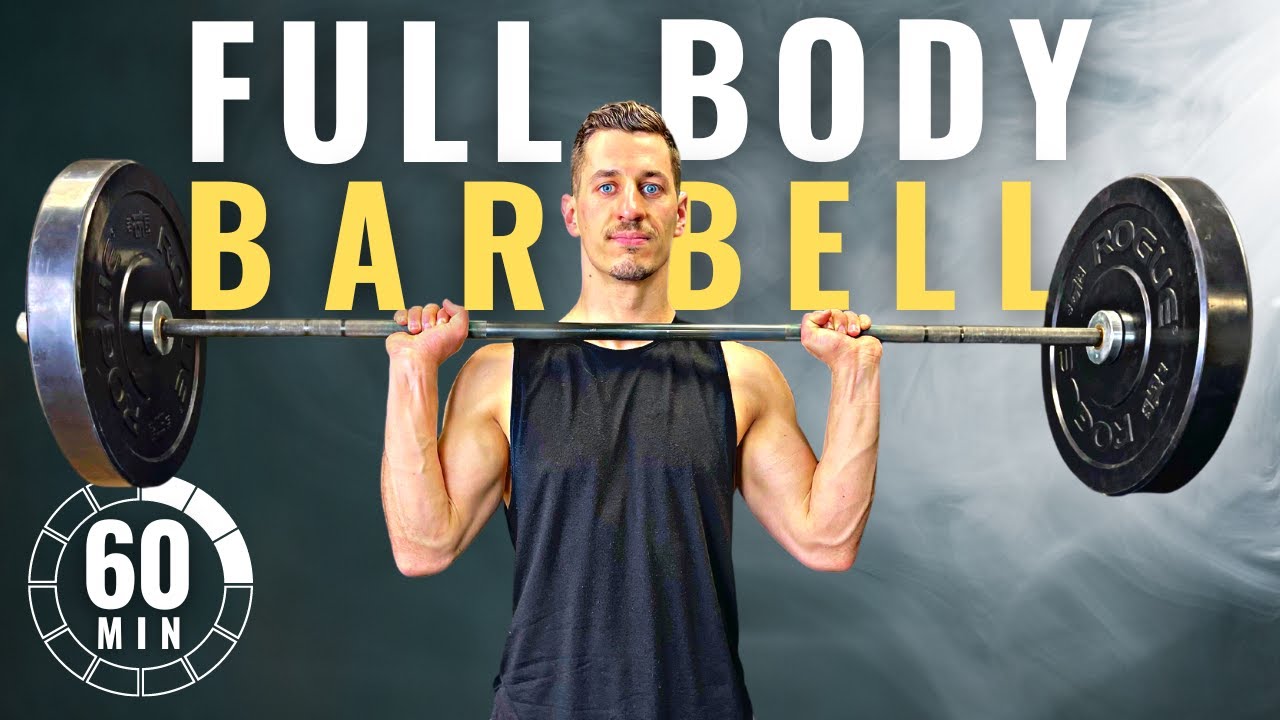 60 MIN FULL BODY BARBELL WORKOUT | Follow Along