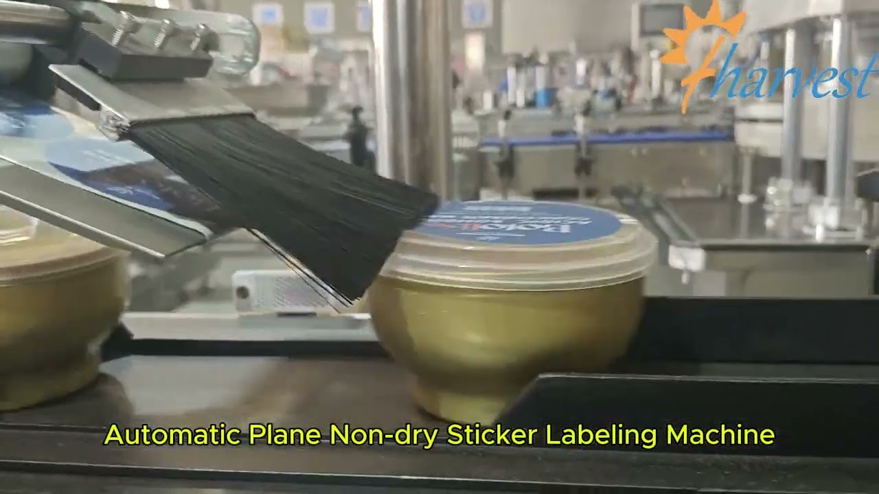 Cap Top Label Applicator, Automatic Plane Non-dry Sticker Labeling Machine