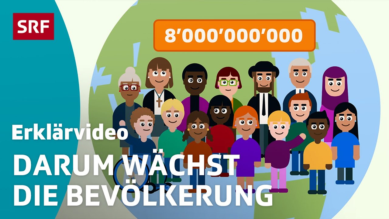 Bevölkerungswachstum der Welt – einfach erklärt | Kindervideos | SRF Kids