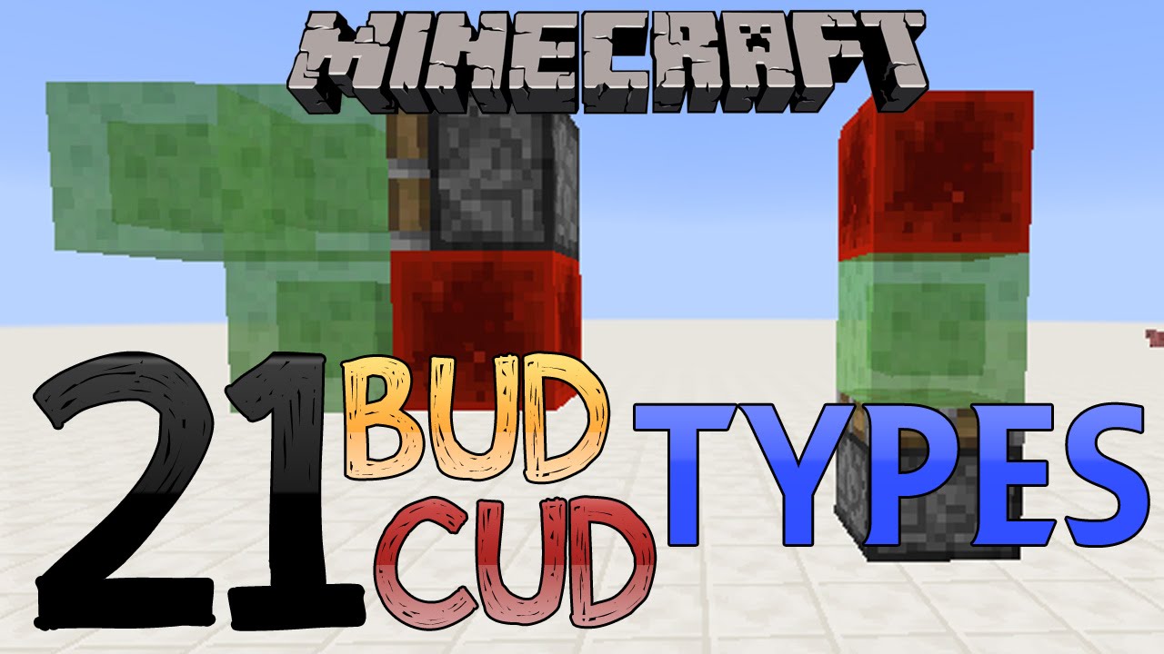 Minecraft - 21 Block & Comparator Update Detectors - BUD & CUD
