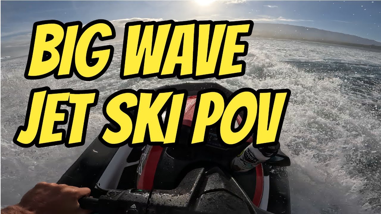 BIG WAVE TOW SURFING JET SKI POV