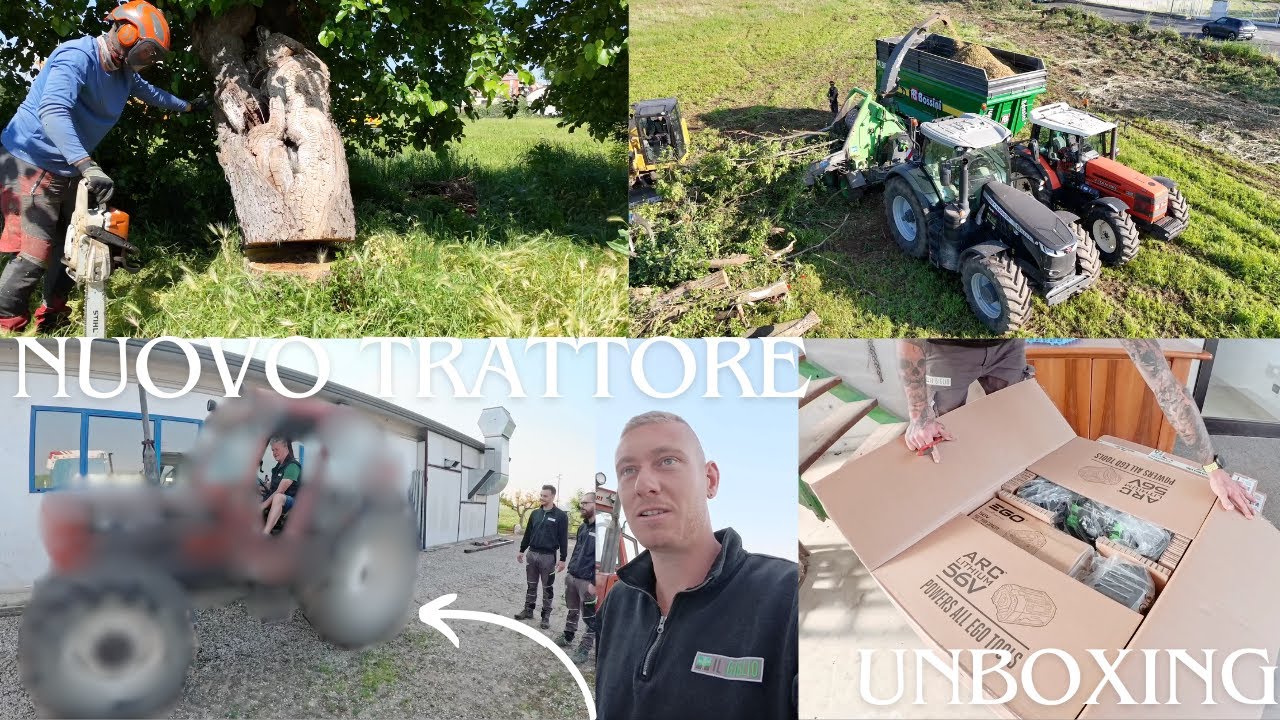 SOSTITUTO KUBOTA, ABBATTIMENTO E CIPPATURA GELSI E UNBOXING PACCO EGO POWER