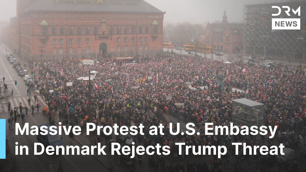 FULL: Massive Protest Erupts at U.S. Embassy in Denmark, Rejects Trump&rsquo;s Threat to Greenland | AC1B