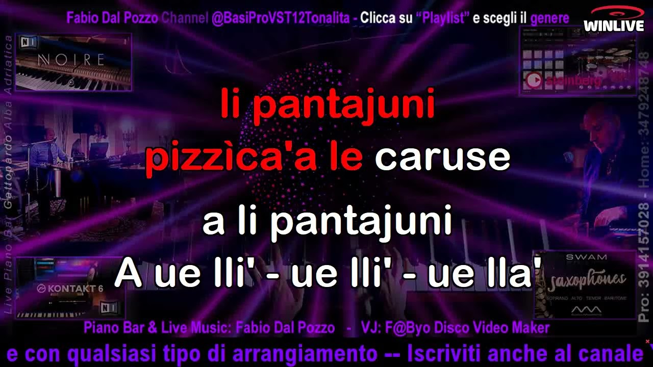 642 Pizzica tarantata KARAOKE VST (Beppe Junior) Con cori SENZA vocedemo (SOL) clicca sotto su ALTRO