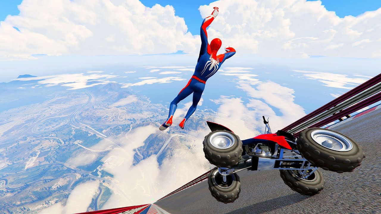 Spiderman vs the biggest Ramps in GTA 5 ep.3 (Euphoria Physics)