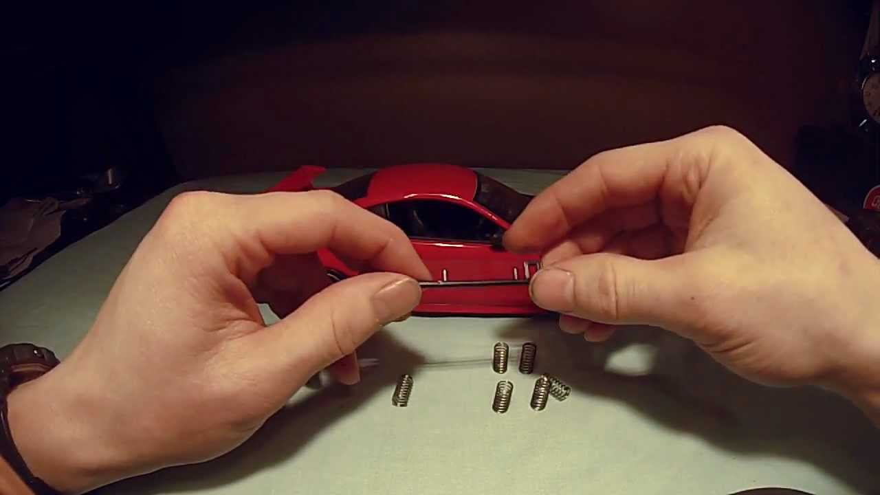How to lower the suspention on a 1/18 scale model car