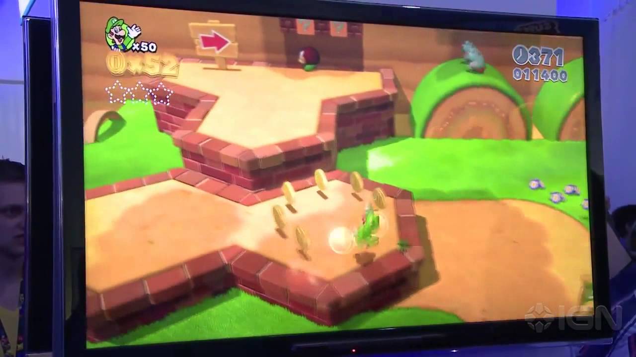 Super Mario 3D World - Luigi Offscreen Gameplay E3 2013
