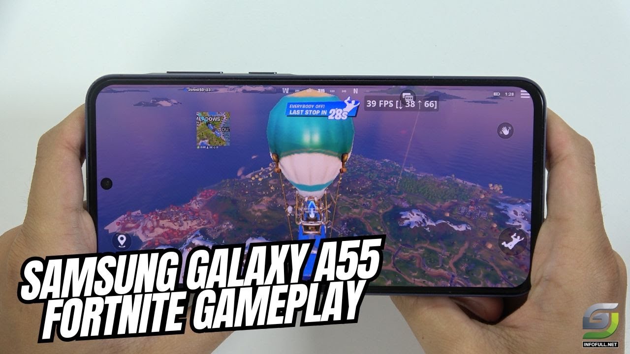 Samsung Galaxy A55 Fortnite Mobile Gameplay 2025 | Exynos 1480