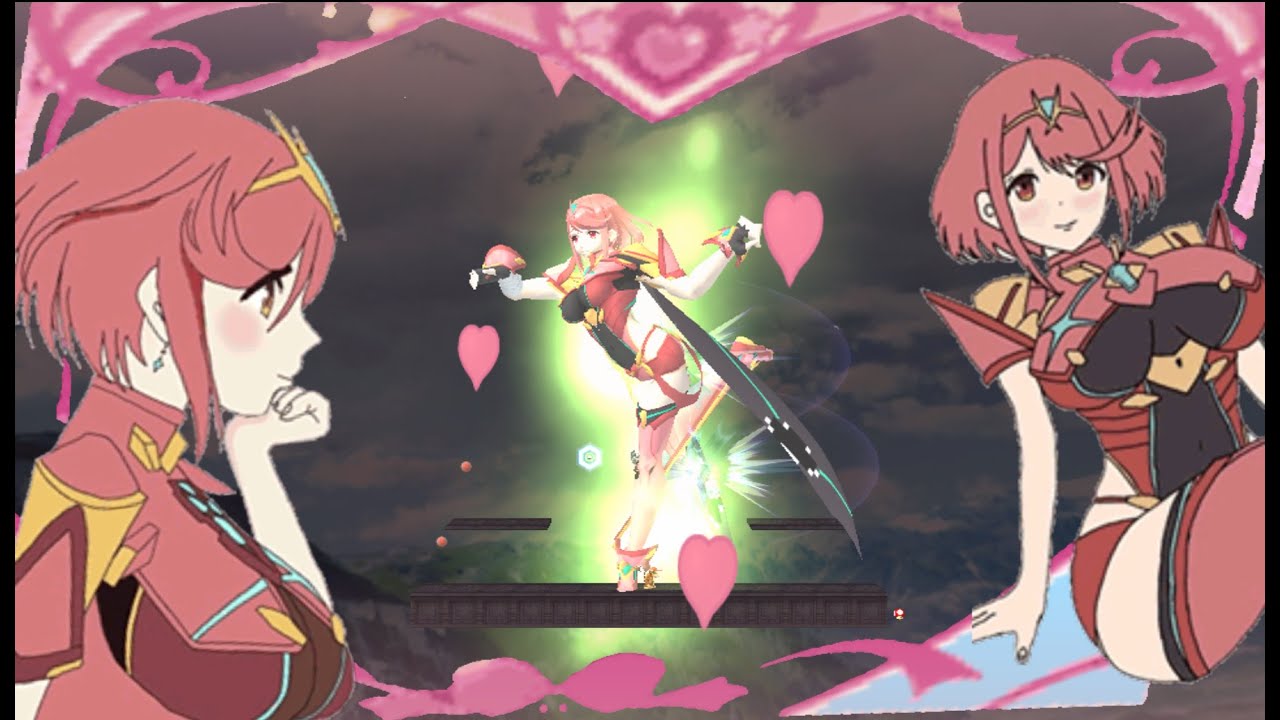 【SSBB】Giant Pyra vs Three CPUs【peach Mod】