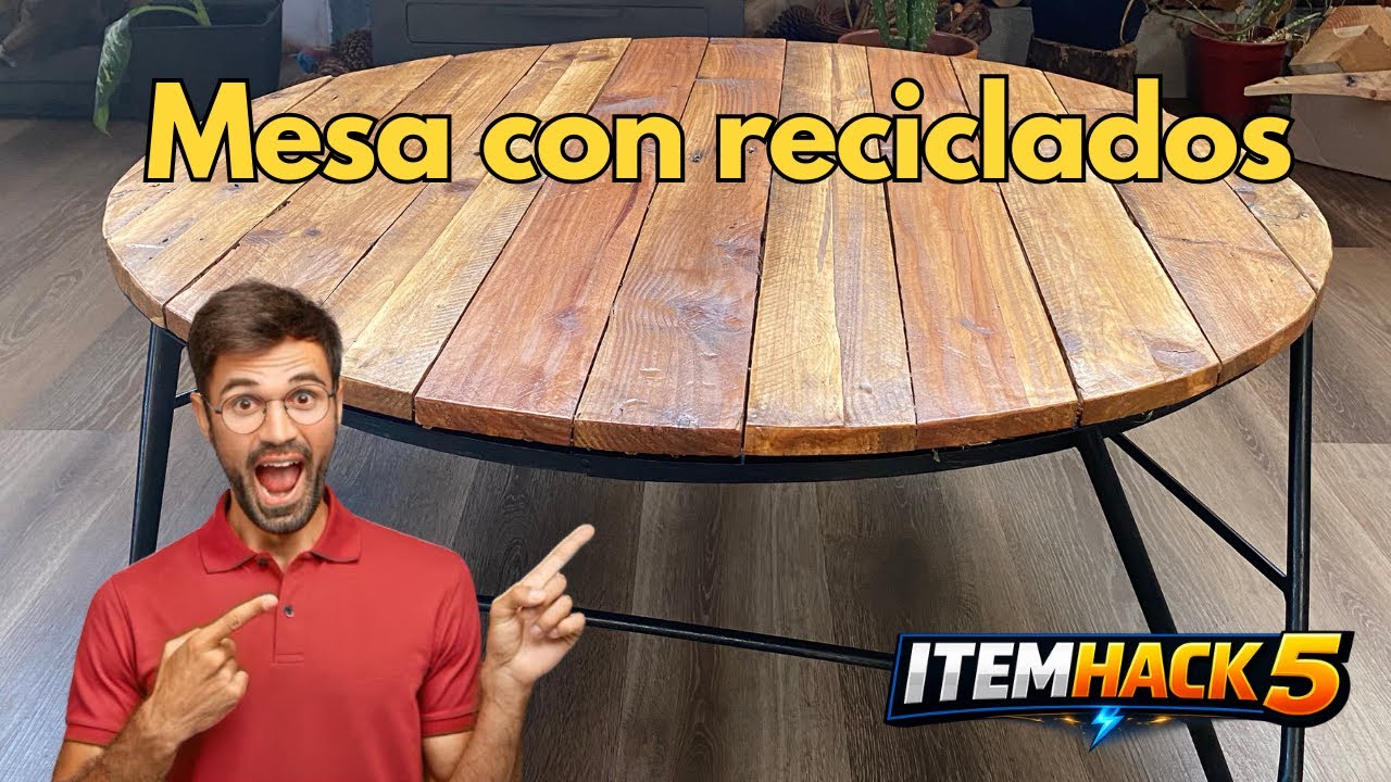 RECICLADO!! Esta vez hacemos una mesa ratona de 1m, CASI GRATIS! #pallet #reciclado #hierro
