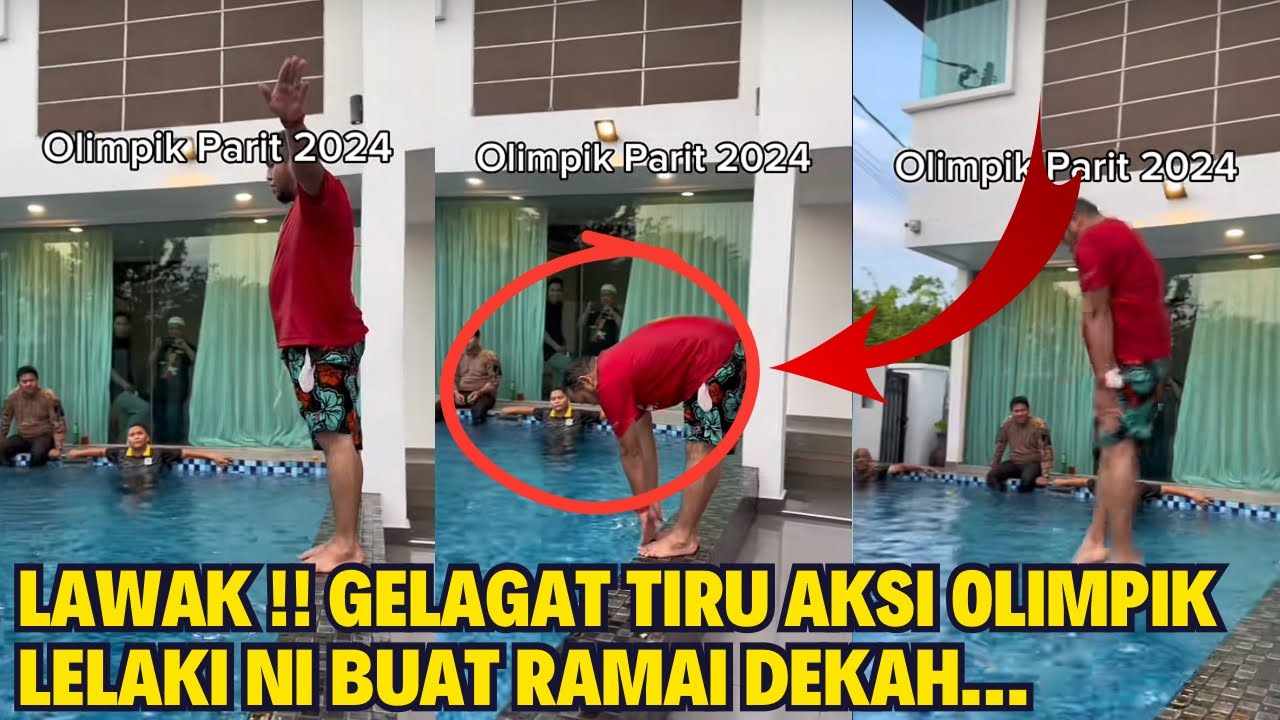 LAWAK !! GELAGAT TIRU AKSI OLIMPIK LELAKI NI BUAT RAMAI DEKAH&hellip;