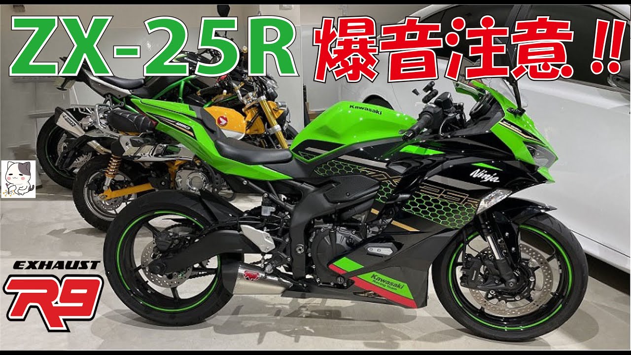 【ZX-25R】Ｒ９EXHUSTインドネシア製ＳＵＳフルエキマフラー　爆音注意　KAWASAKI ZX25R