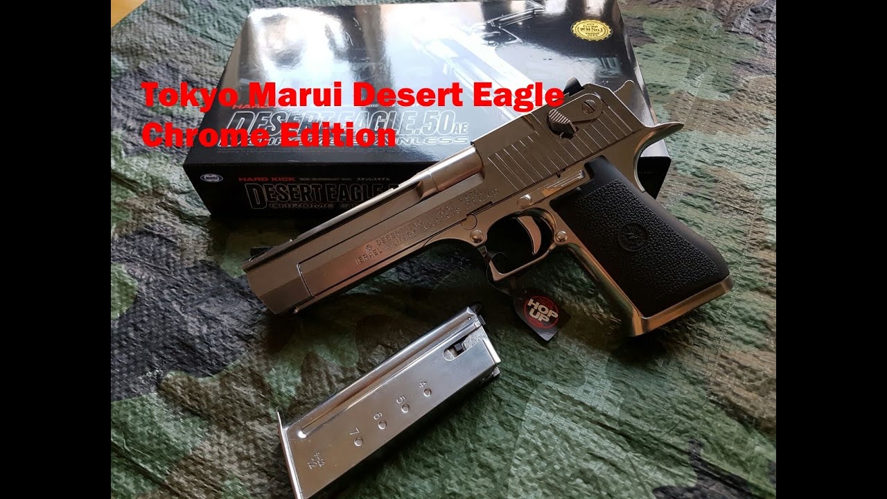 Tokyo Marui Desert Eagle 50AE Chrome Unboxing and Review