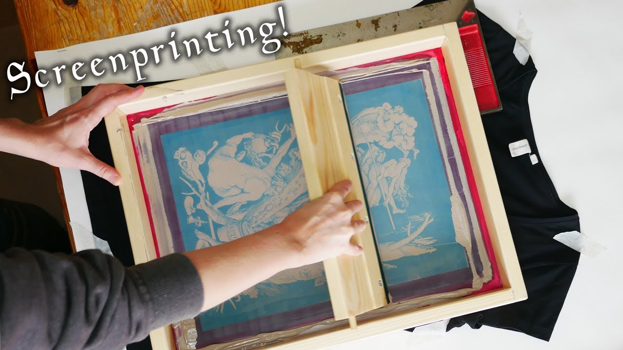 I'm learning to screenprint! On second hand tees