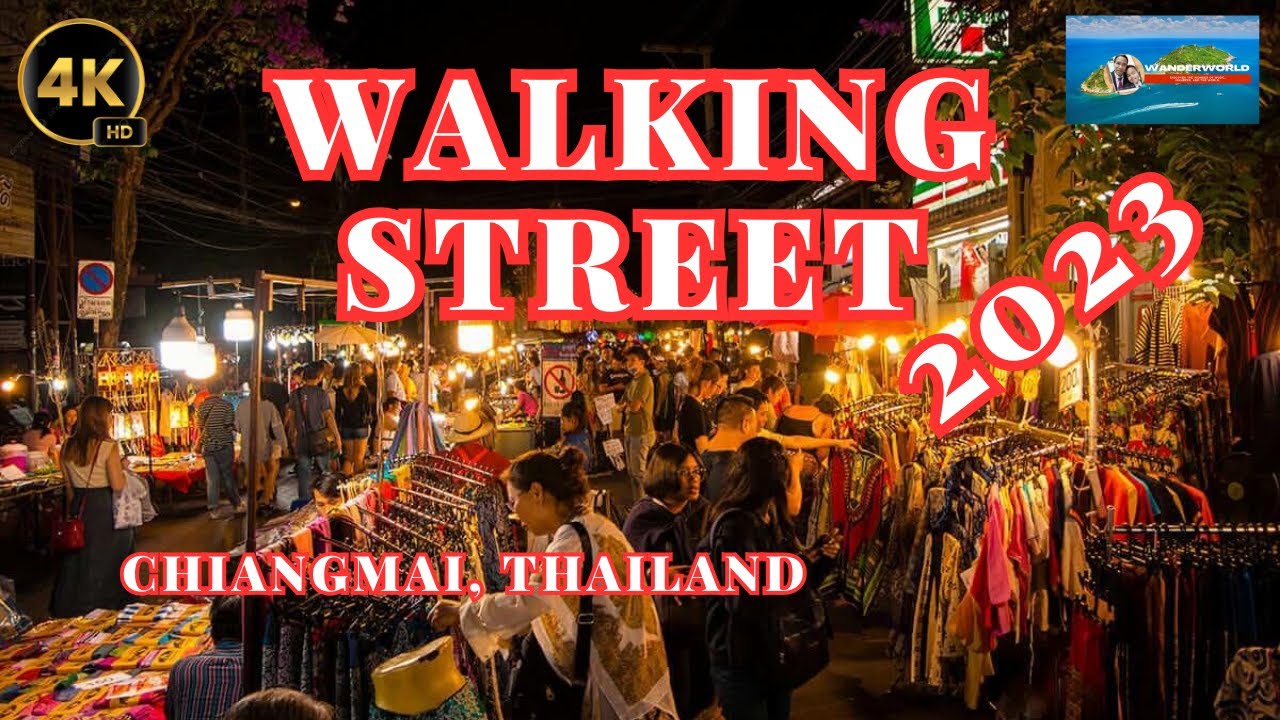 [4K 60fps ] WALKING TOUR AT CHIANGMAI WALKING STREET #walkingtour #chiangmai #thailand