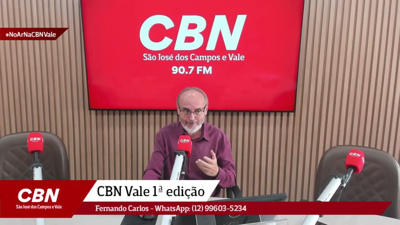 CBN VALE 1ª Edição: Dra. Tereza Monteiro (Saúde SJC) e José Eduardo Pastore. #NoArNaCBNVale