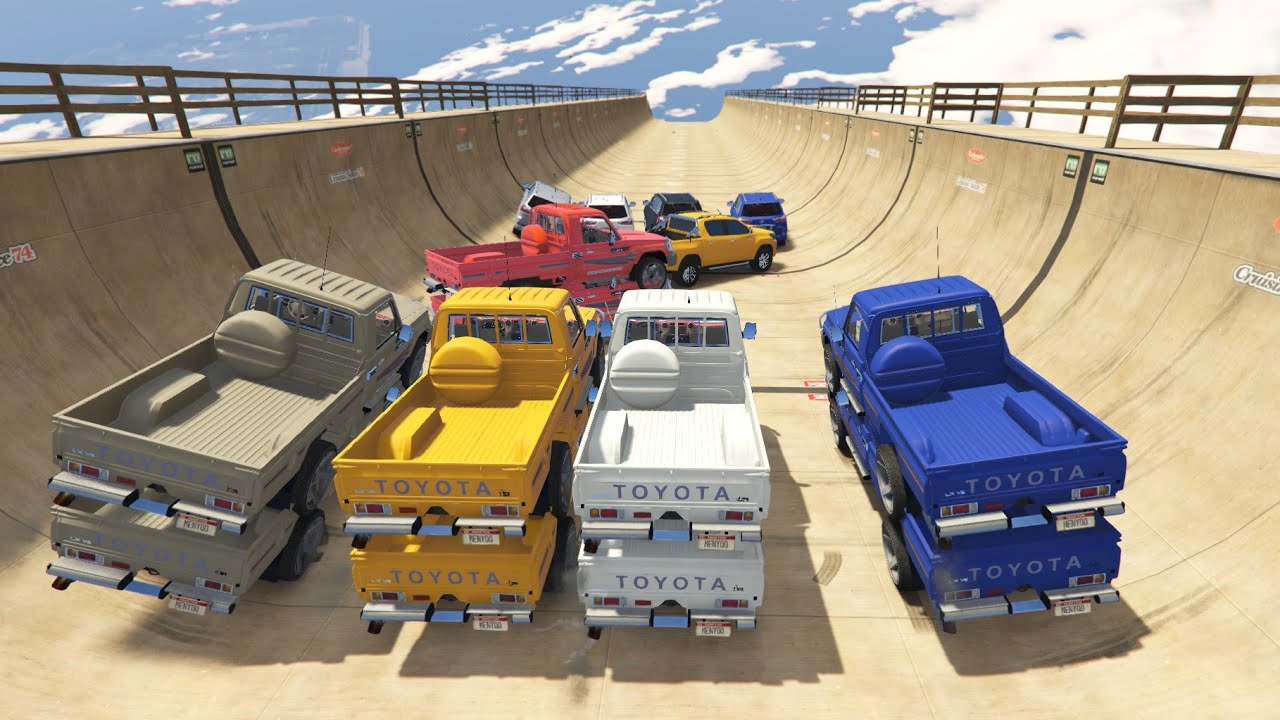 العاب سيارات تحدي النزله قراند 5 مع معرض راعي الشاص لكزز وسيارات السباق جراند 5 منحدر نزله | GTA V 5