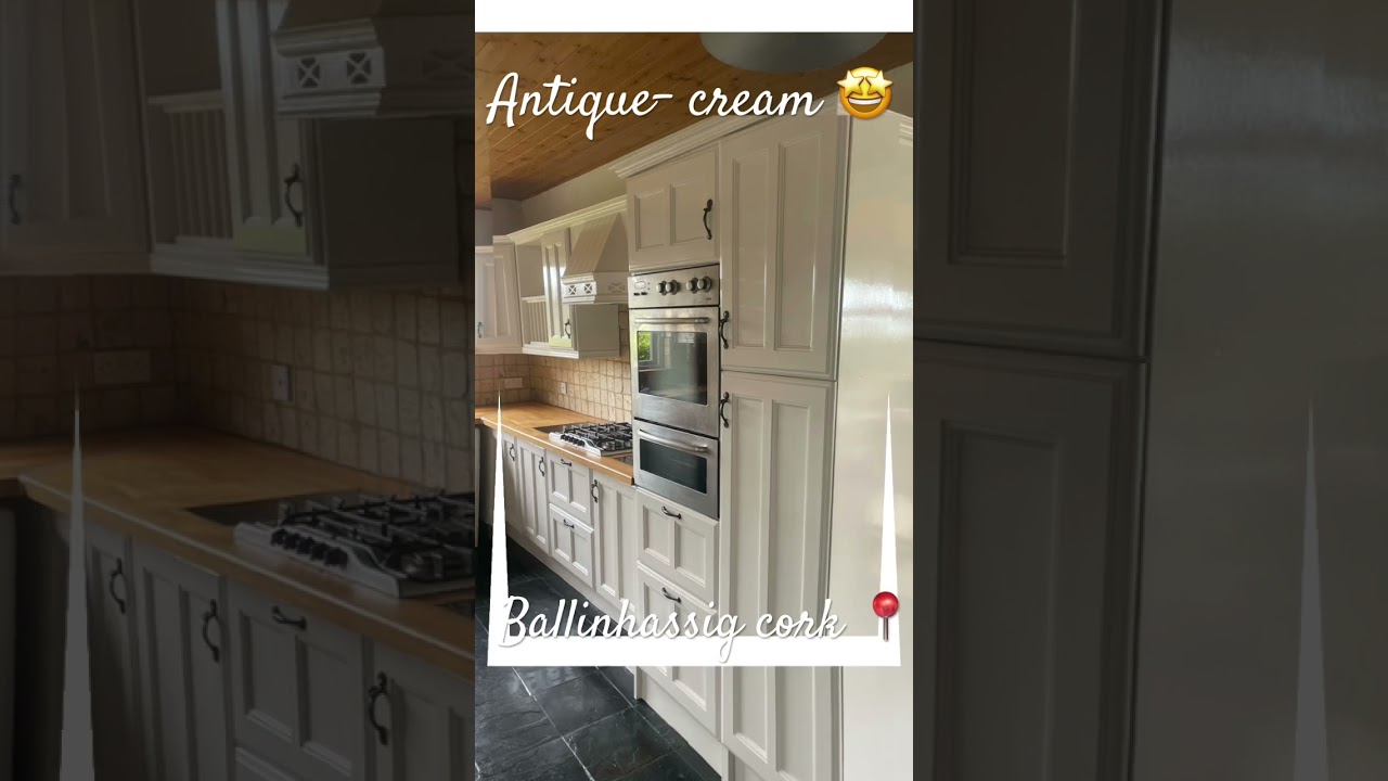 We have this kitchen in ballinhassig in cork, that we Hand painted on the colour antique- cream! 🤩