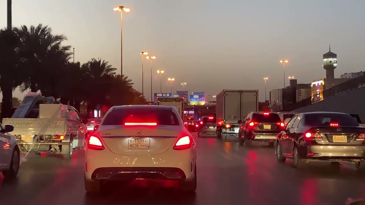 مدينة الرياض - الدائري الشرقي - طريق خريص - طريق الملك فهد - برج المملكة