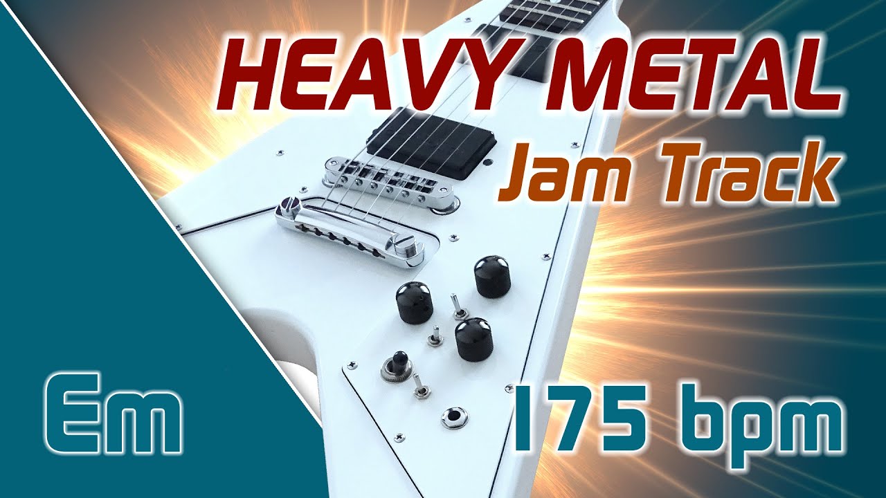 Heavy Metal, Hard Rock, Backing Track, Jam in Em - E Minor / E moll 175 bpm