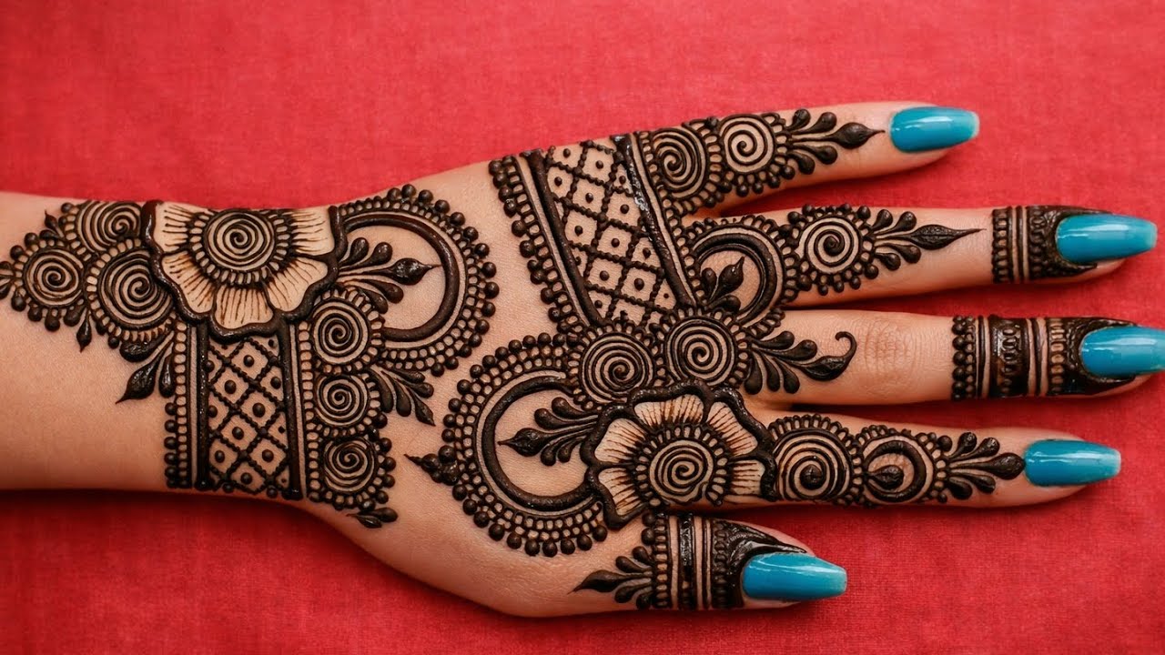 Simple beautiful new Arabic mehandi design | simple Easy backhand mehandi design | mehandi design 
