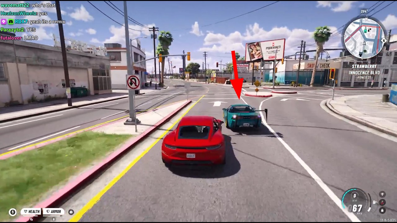Owner Buddha Chases Down a Car Blasting DMCA Music - NoPixel V
