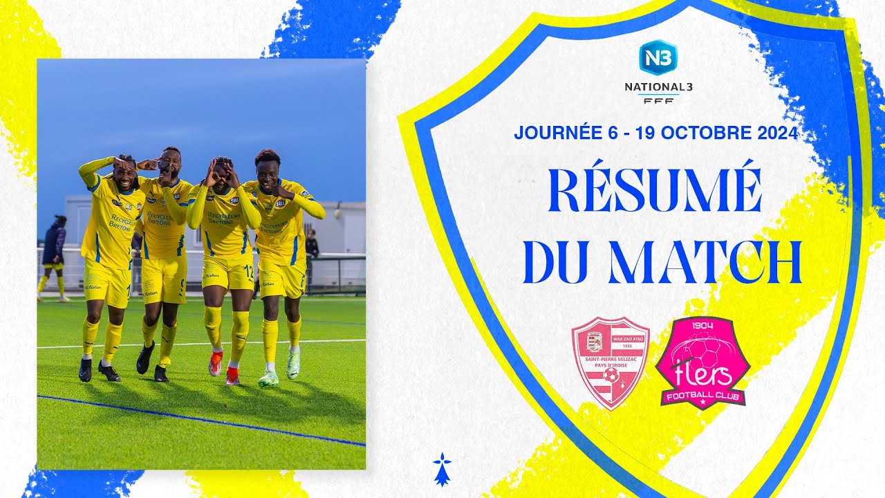 N3-J6 Nouvelle victoire à Pen Ar Guear - Résumé du match S.P Milizac - F.C Flers