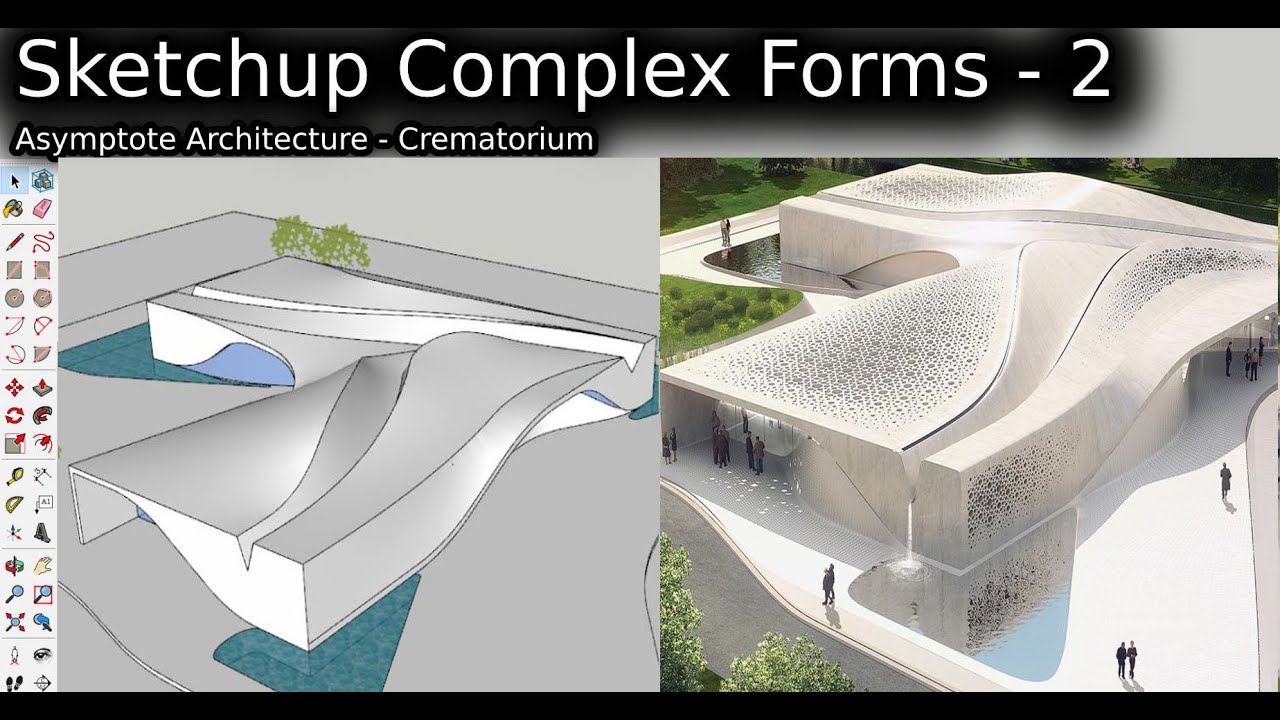Sketchup Complex forms - 2 - design by Asymptote architecture