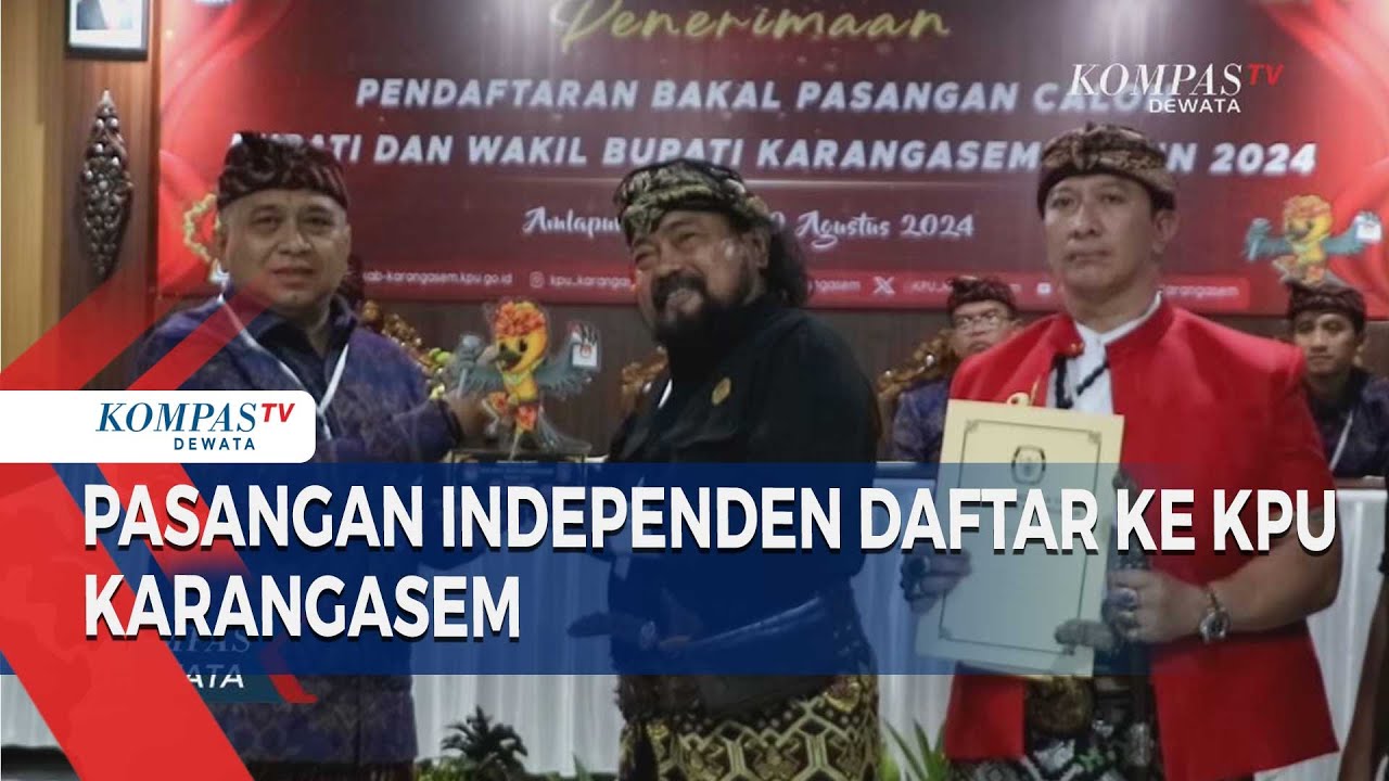 Pasangan Independen Daftar Ke KPU Karangasem