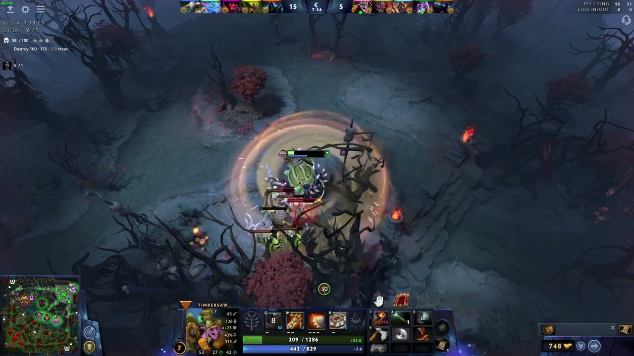 The Immovable Object - Timbersaw's Tank Build Dominates in Dota 2 Turbo Mode