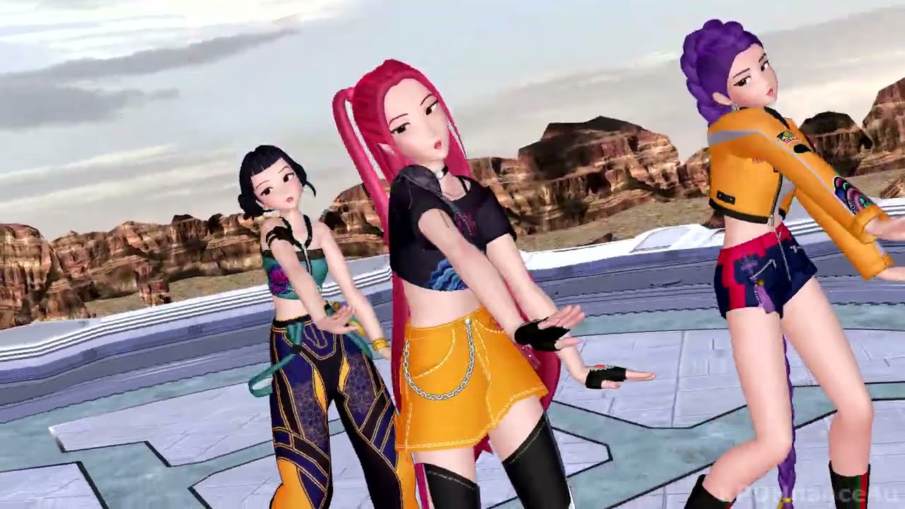 [MMD] LOONA PTT (Paint The Town) - Huntrix Mira, Rumi, Zoey dance Kpop Demon Hunters Huntr/x