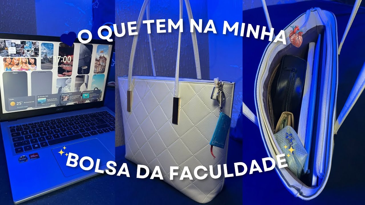 O QUE TEM NA MINHA BOLSA DA FACULDADE🎀✨🫀