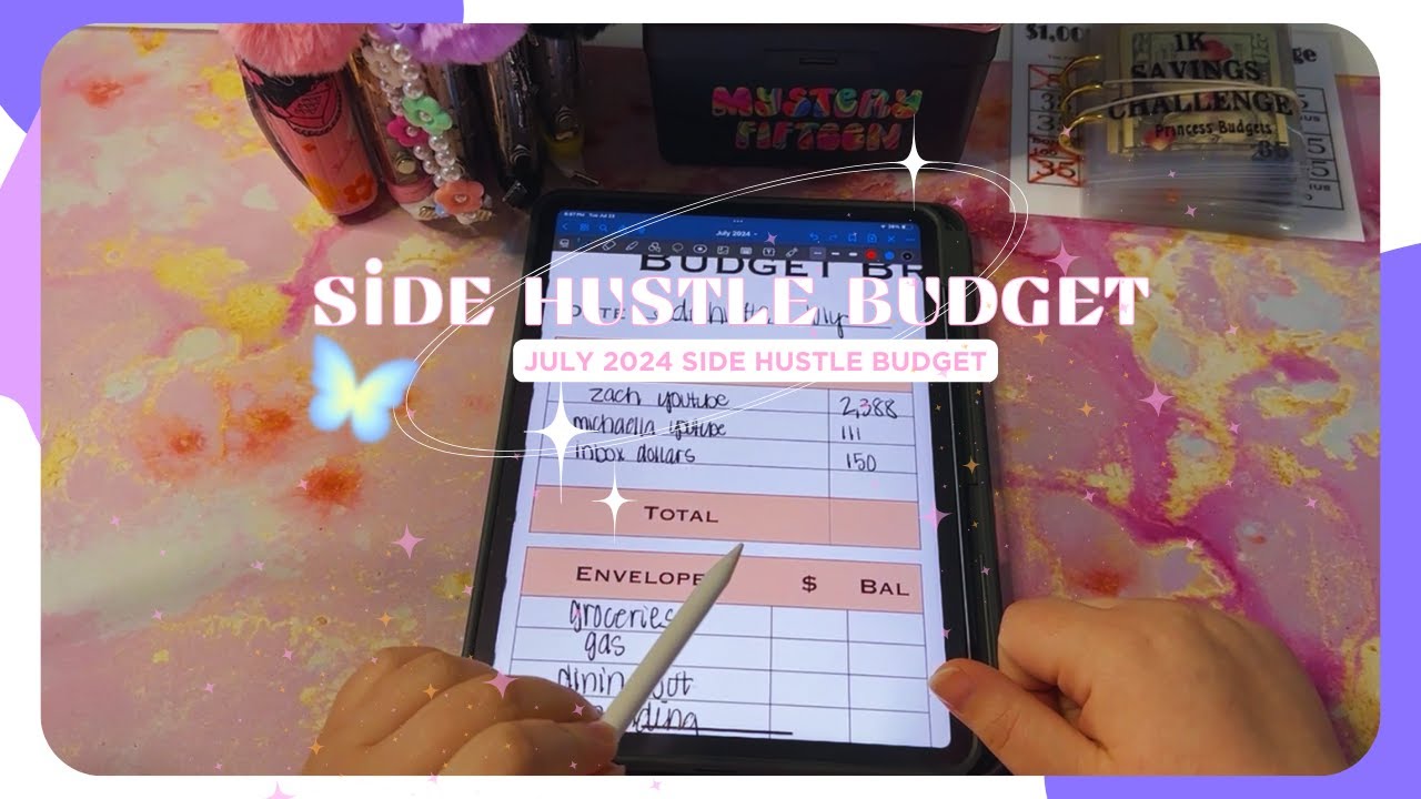 Side Hustle Budget With Me - July┃Blooming Budgets #cashstuffing #budgeting