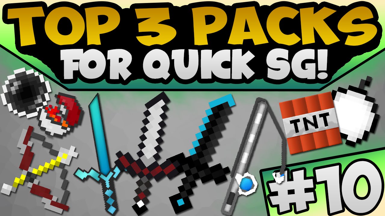 TOP 3 Minecraft PvP Texture/Resource Packs for QSG | TOTW10 | Exa