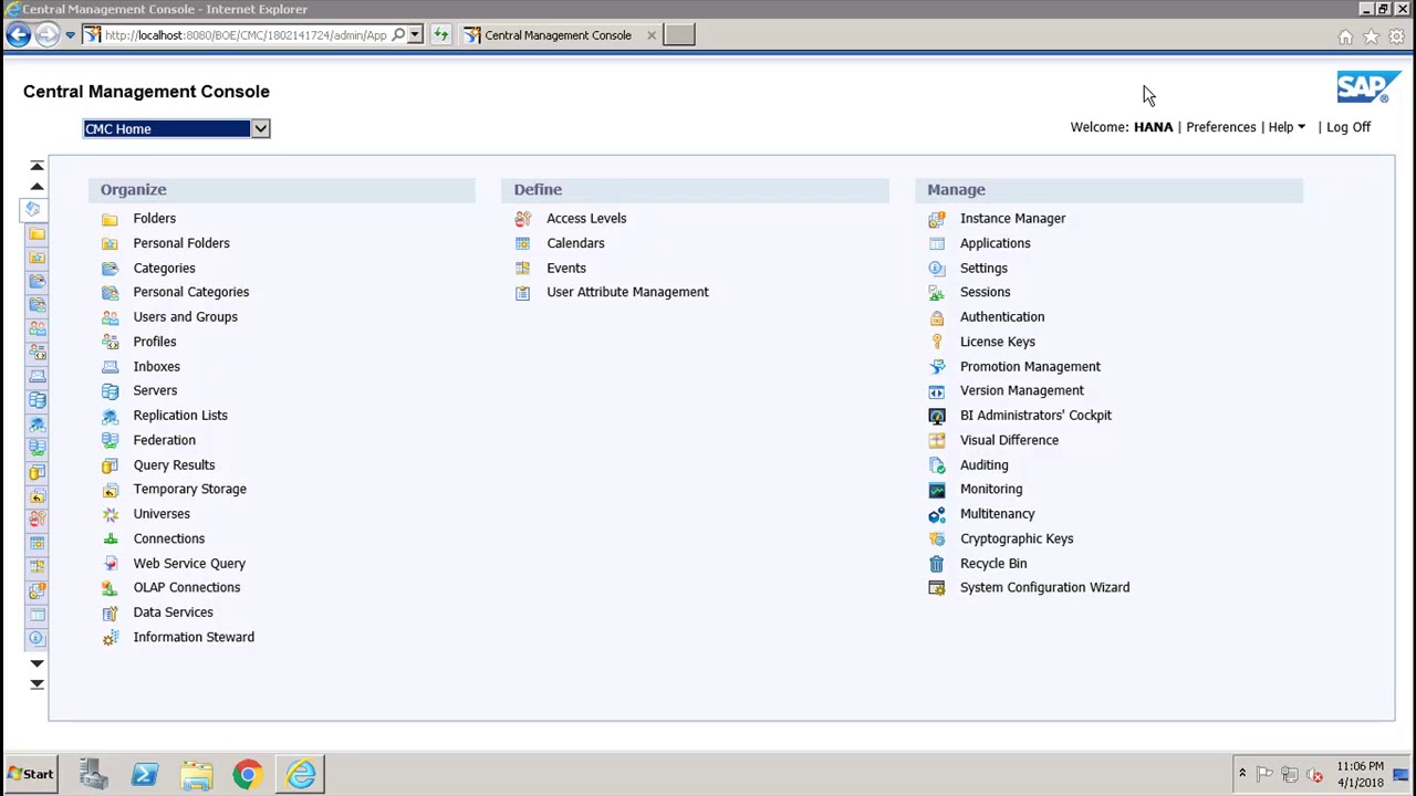 SAP BO Administration - BI Launchpad Configuration