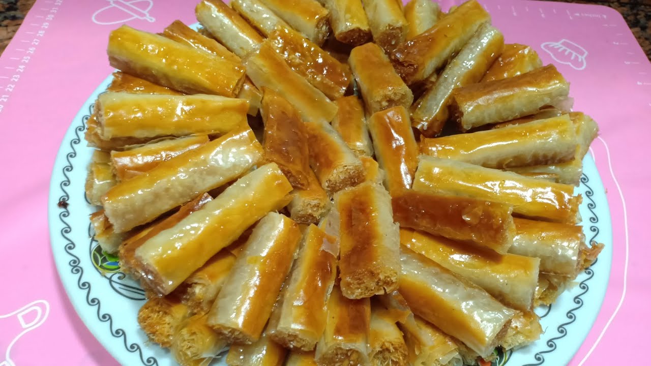 أصابع جلاش محشيه كنافه ومكسرات😋 #حلويات رمضان ❤️