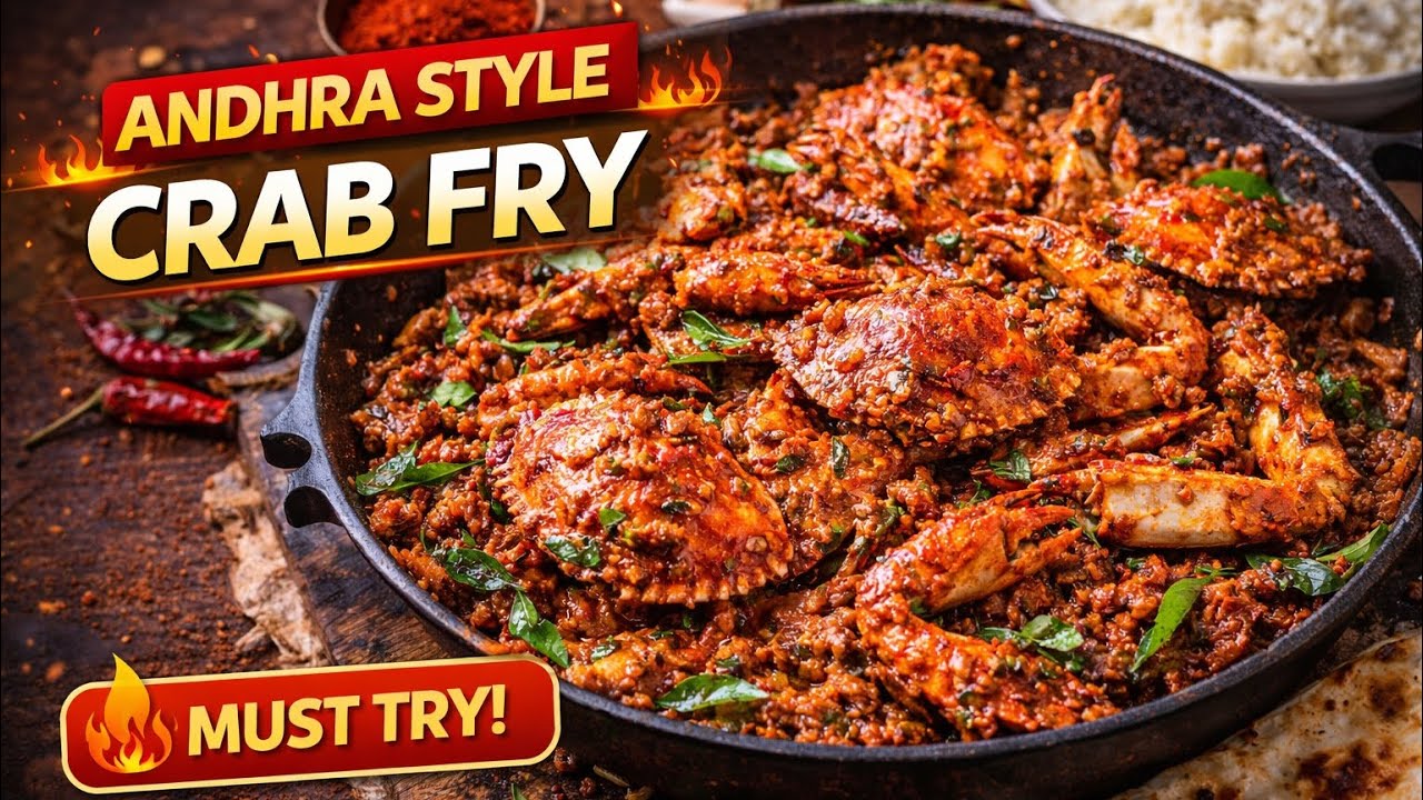 Andhra Style Crab Fry | Telugu Pitala Iguru Recipe | Costco Crab Recipe | Easy Seafood Curry