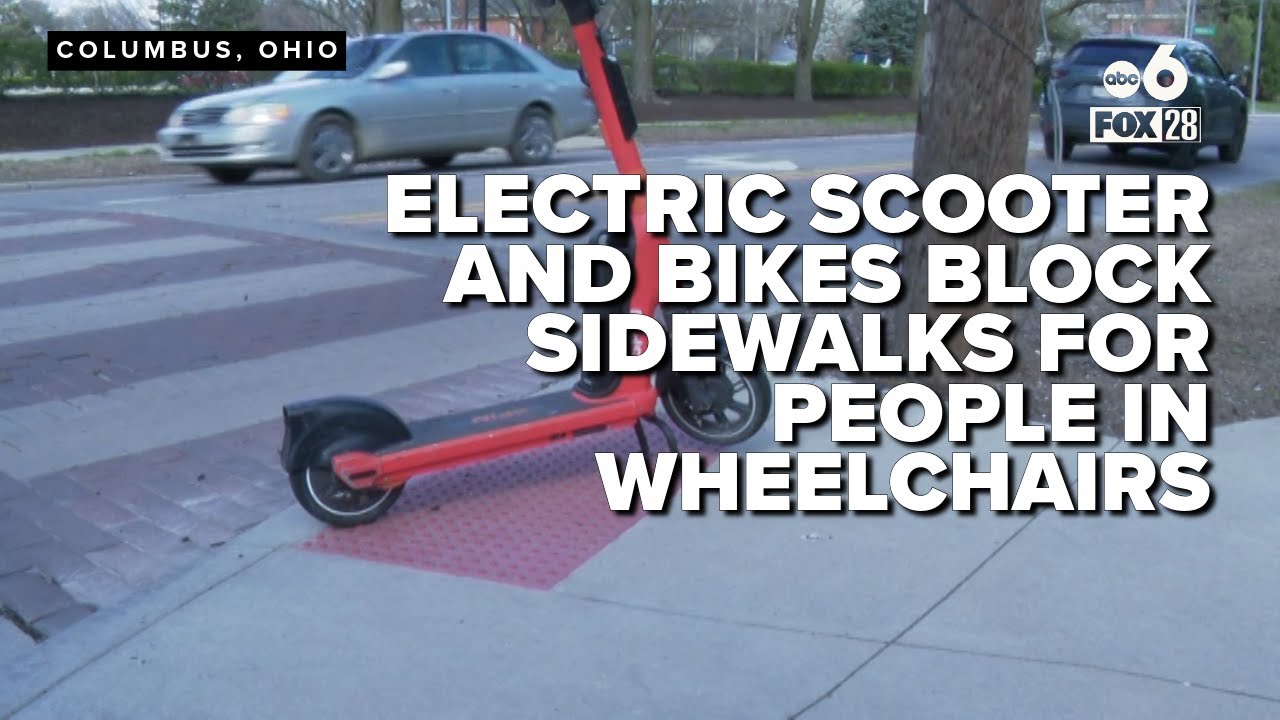 E-scooters block sidewalks for people in wheelchairs, city creating new policies