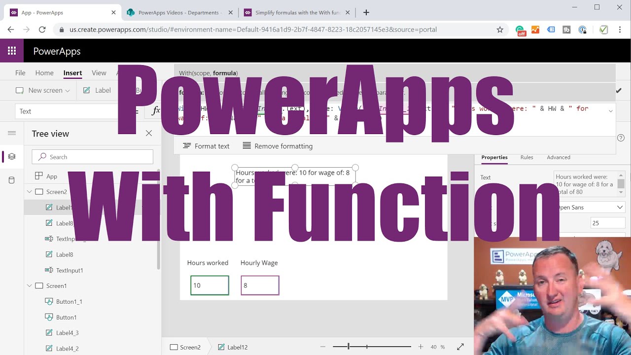 PowerApps With Function