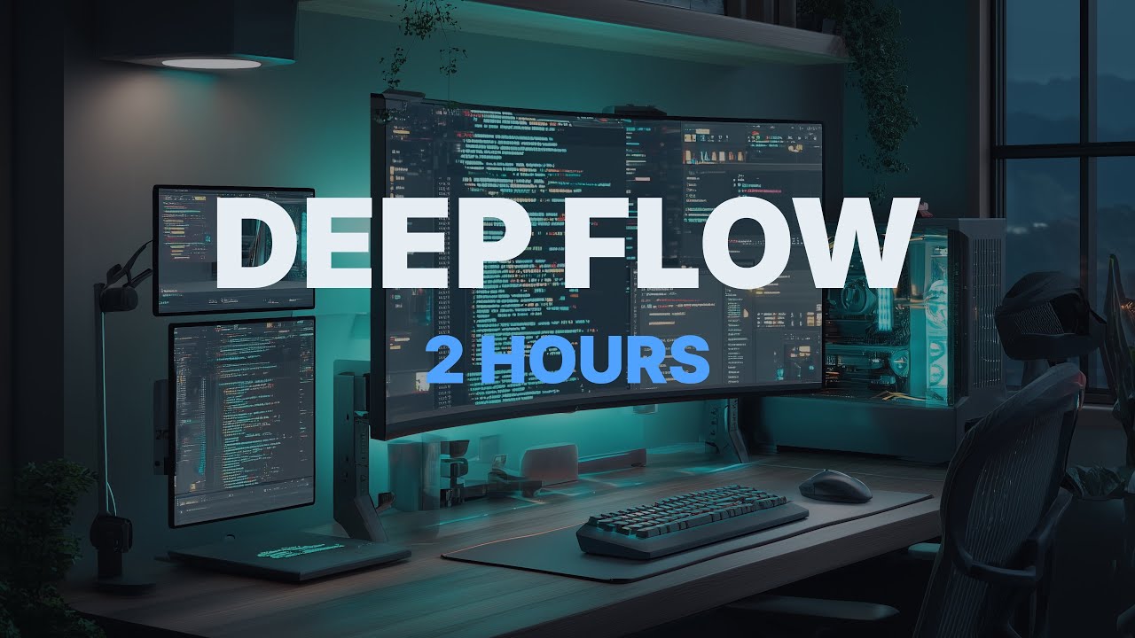 Coding & Study Music for Deep Flow | Minimal Synthwave Room (2 Hours)