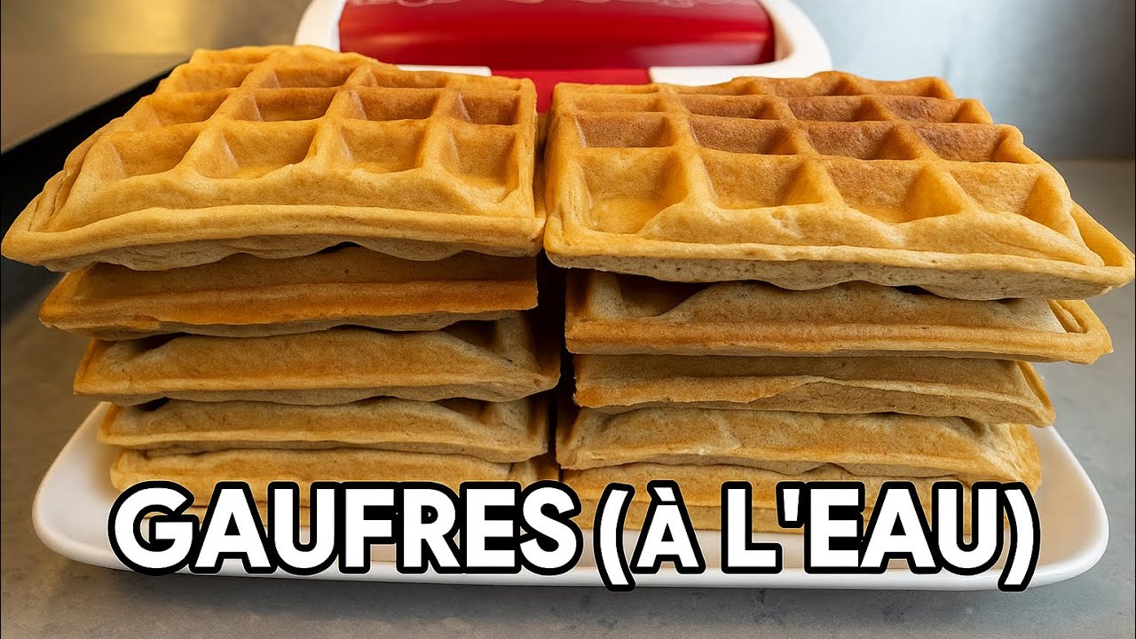 Gaufres légères à l’eau 🌿 Sans lait, sans beurre, ultra faciles ! 🧇🤤😋